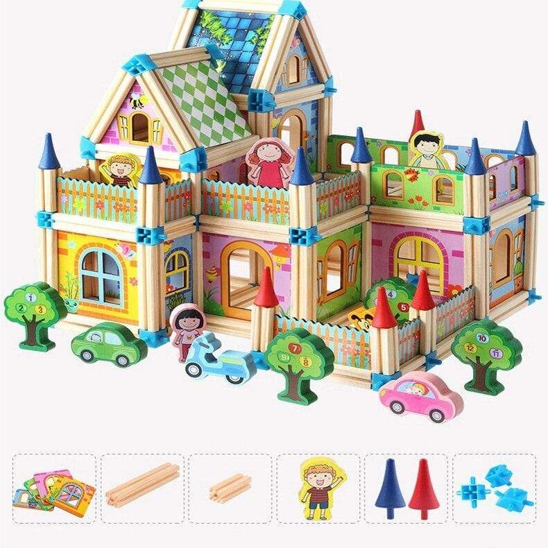 WoodPixl 3D Wooden DIY Dollhouse Puzzle Creative Game Assembly Toy for Kids 265-268 pieces