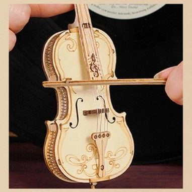 WoodPixl 3D Wooden Puzzle Creative DIY Game Assembly Musical Instrument (Cello) 58 pieces