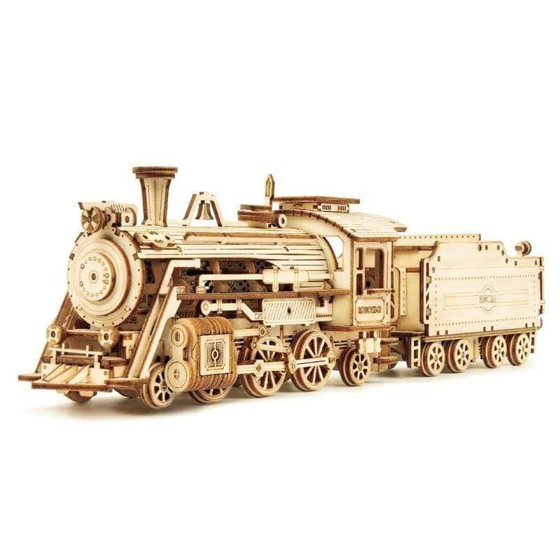 WoodPixl 3D Wooden Puzzle Creative DIY Motorized Game Assembly Train (Steam Train) 302 pieces