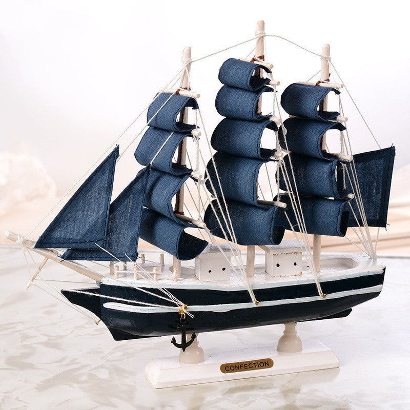 WoodPixl Creative Wooden Art Decoration Handmade Carving Model (Sailboat) 22 cm