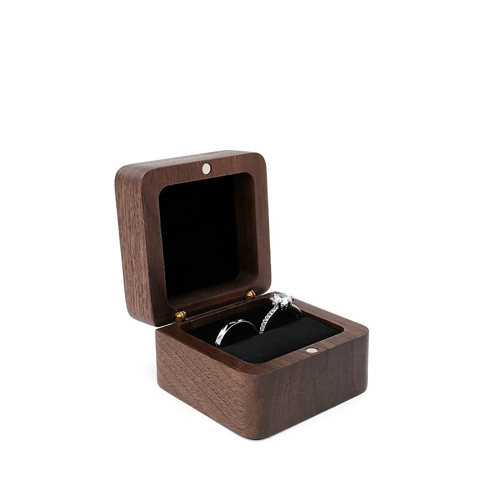 WoodPixl Jewelry Wooden Box Wedding Ring Box Jewelry Organizer Box Luxury Jewelry Packaging Box