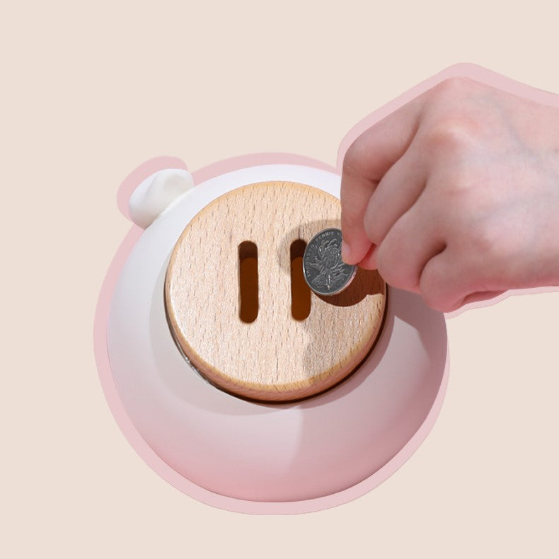 WoodPixl Wooden Piggy Bank Creative Money Box For Boys and Girls Children Can Be Saved